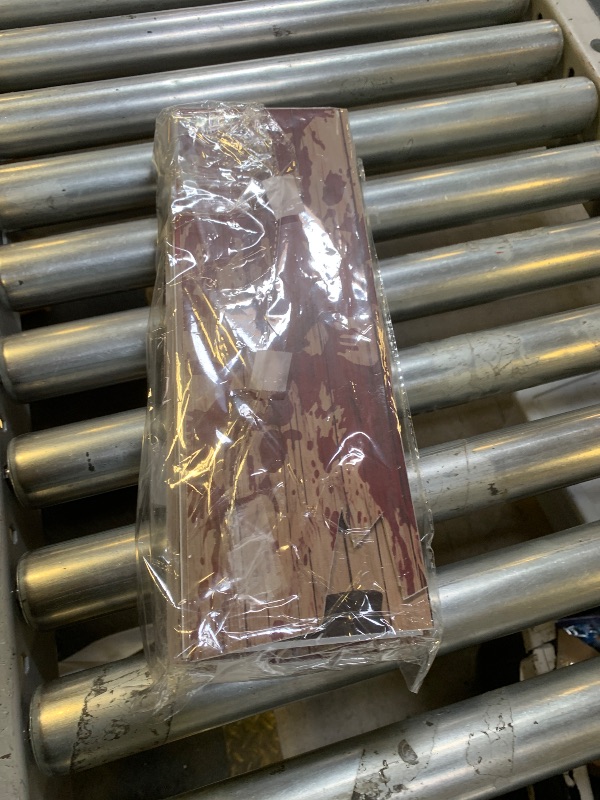 Photo 1 of 10 PCS Halloween Haunted Window Boards Decorations, Halloween Warning Signs with Spider Webs and 2 Fake Spiders, Waterproof Scary Beware Sign for Halloween Outdoor Party Door House Decoration