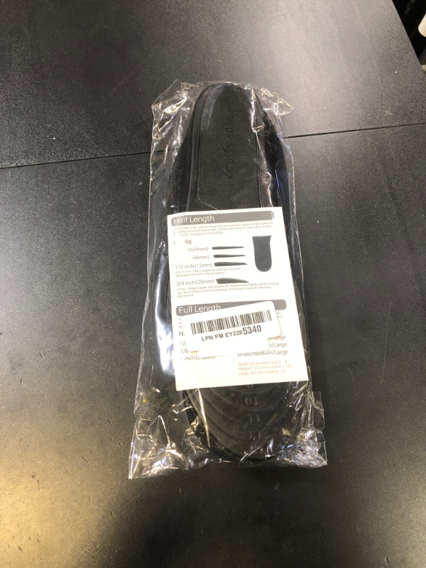 Photo 1 of 1 Inch Leg Length Discrepancy Full Length Insoles Lifts for Uneven HIPS (2 Lefts Large)