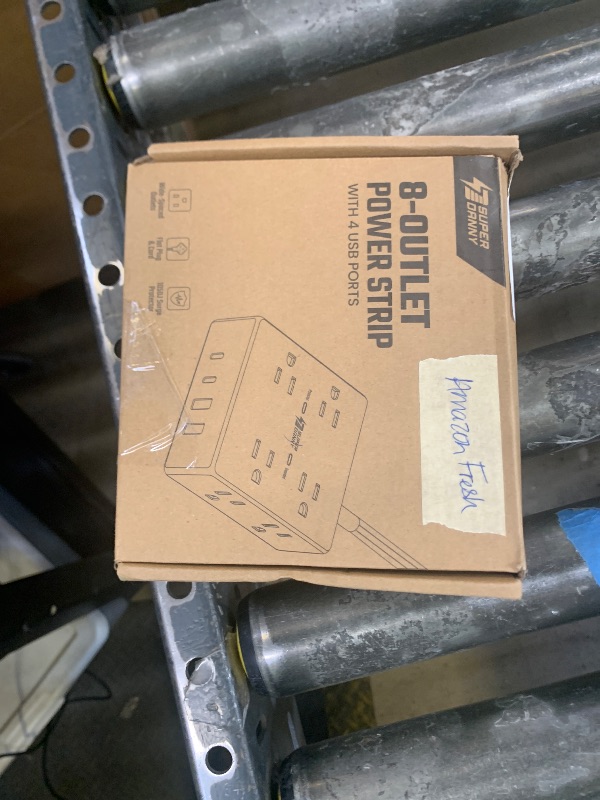 Photo 1 of 10Ft Extension Cord with Multiple Outlets, Flat Plug Surge Protector Power Strip 10 Ft Long Cord, 8 Outlets & 4 USB Ports (2 USB C), Desk Charging Station for Home Office, College Dorm Room Essentials