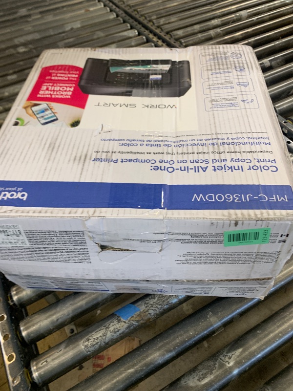 Photo 1 of **INCOMPLETE** Brother Work Smart 1360 Wireless Color Inkjet All-in-One Printer with Automatic Duplex Printing and 1.8” Color Display | Includes Refresh Subscription Trial(1) (MFC-J1360DW) (Uses LC501 Series Inks)