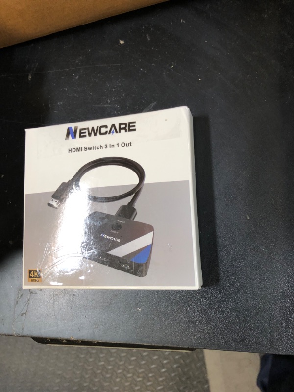 Photo 1 of [Upgrade] HDMI Switch 3 in 1 Out, 4K@60Hz HDMI 2.0 Switch Splitter with 2.6FT Long HDMI Cable, 3-Port HDMI Switcher Selector, Supports 4K 30Hz 3D 1080P HDCP2.2 for PS5 Xbox DVD Player Fire Stick PC