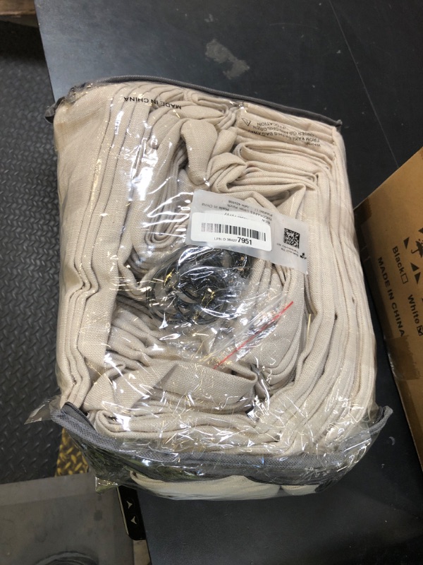 Photo 1 of 108 Inch Linen Curtains 2 Panels Set Pinch Pleated for Living Room Bedroom Memory Training Shaped Semi Sheer Neutral Beige Tan Flax Burlap Pleat Drapes Hooks Rings Light Filtering Window Curtain