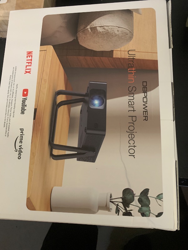 Photo 1 of [Ultra-Slim 1.97"| Netflix Licensed | AI Auto Focus | 360° Stand] Smart Mini Projector with WiFi 6 & Bluetooth, Built-in Netflix/YouTube/Disney+/Hulu, DBPOWER N5 Movie Projector for Bedroom (Black)