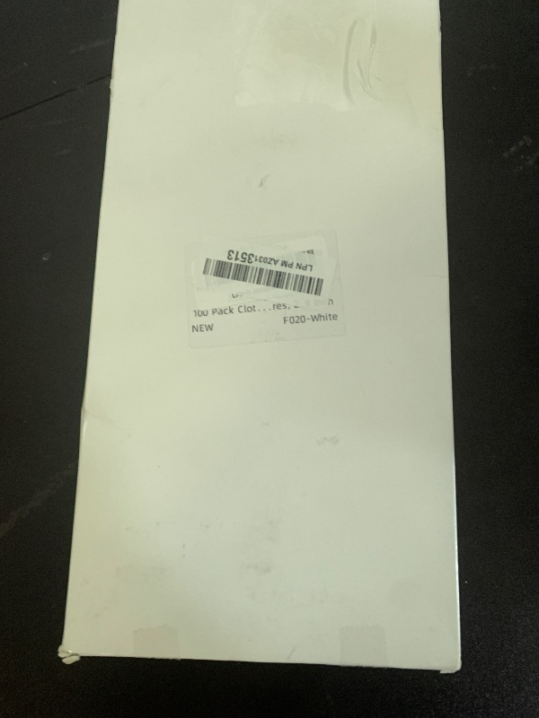 Photo 1 of 100 Pack Clothes Pins Wooden, White Clothespins Wood, Clothing Pins Clips for Craft Art Clothes Pictures, 2.9 Inch