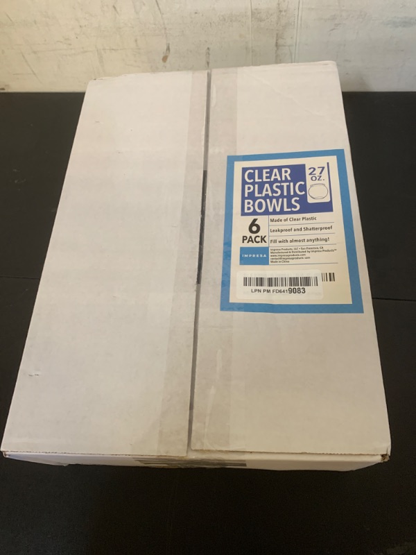 Photo 1 of [6 Pack] 27 Ounce Largest Mini Plastic Fish Bowls for Decoration - Fun Sized Fish Bowls for Drinks to Start the Party - Clear Vase for Stunning Centerpieces - Set - Craft Vase Round Clear