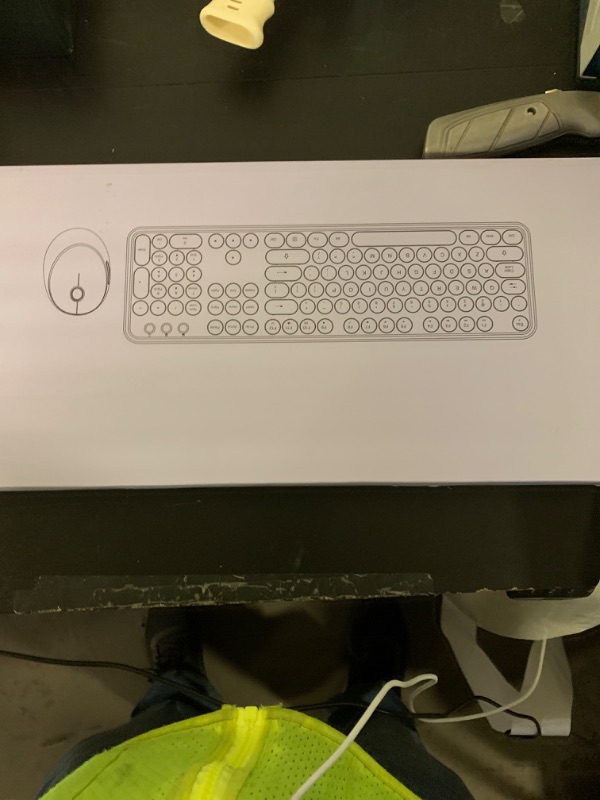 Photo 1 of MOFII Wireless Keyboard and Mouse Combo, Computer Full Size 2.4G Plug and Play Wireless Typewriter Retro Round Keyboard for Windows, Computer, Desktop, PC, Notebook - (Off White) NO MOUSE INCLUDED