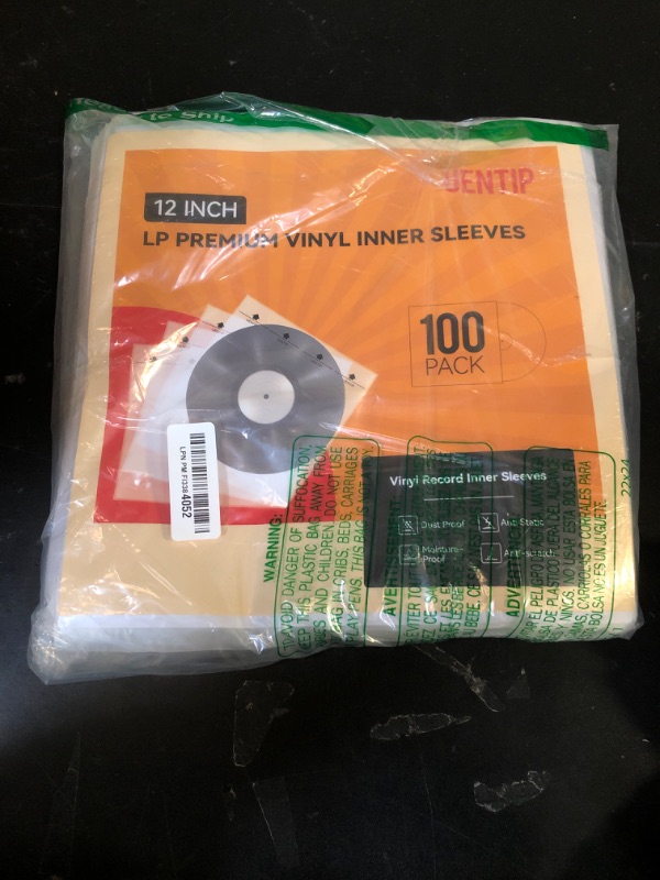 Photo 1 of 100-Pack 3-Ply Vinyl Sleeves Inner - 12 Inch Vinyl Protective Sleeves LP Album Cover,3 Layer Anti Static Rice Paper LP Sleeves Protect Your LP Collection (Inner Sleeves-Square)