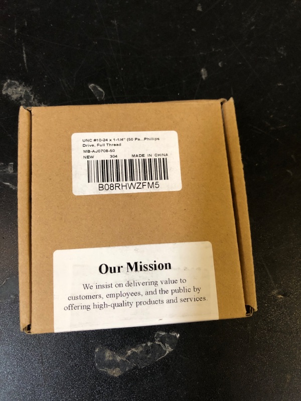 Photo 1 of #10-24 x 1-1/4" (50 Pack) Phillips Flat Head Machine Screws, Stainless Steel 304 (18-8), UNC Coarse Thread, Countersunk Head Machine Screws, Phillips Drive #2