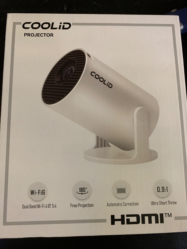 Photo 1 of [Built-in Apps & 2025 Upgraded] Mini Projector Support 4K 1080P Auto Keystone 270° Rotatable with WiFi 6 and Bluetooth 5.4, Projector Portable Compatibile with HDMI/TV Stick/Memory Stick/Laptop-White