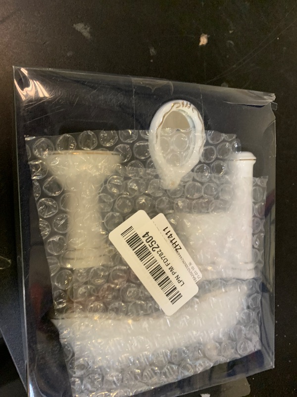 Photo 1 of 1:12 Dollhouse Miniature Porcelain Bathroom Set 5 PCS White Ceramic Toilet Basin Bathtub Mirror Miniature Furniture Doll Accessories for Bathroom Cake Topper Toy Fairy House Furniture Miniature Toys