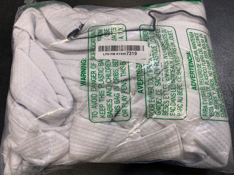 Photo 1 of Amazon Essentials Men's Lightweight Waffle Bathrobe (Available in Big & Tall), White, Medium-Large