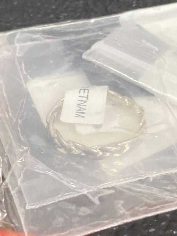 Photo 2 of Amazon Essentials Platinum-Plated Sterling Silver All-Around Band Ring set with Round Infinite Elements Cubic Zirconia (1 cttw), Size 8