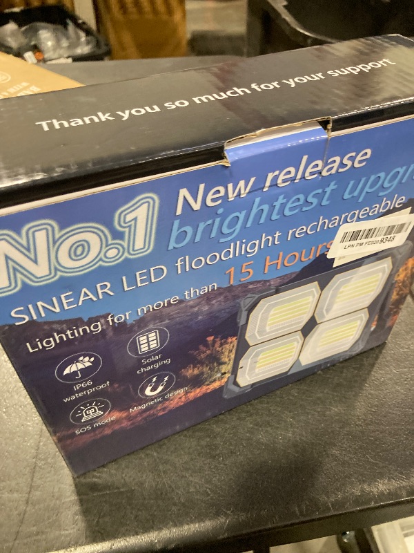 Photo 1 of 300W Led Work Light Rechargeable,26000MAh Solar Portable Light, 26000LM Magnetic Work Lights, 326 Led Battery Work Lights with Stand 5 Lights Modes IP66 Waterproof for Outdoor Camping Car Repairing