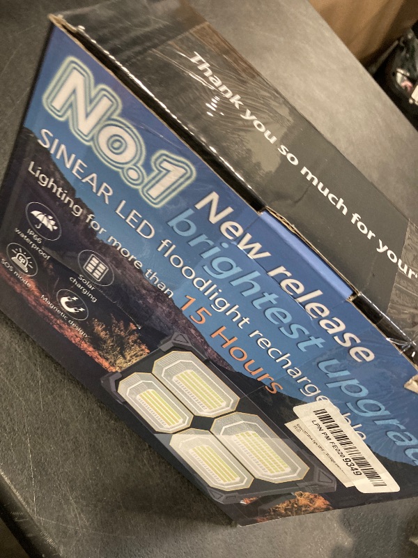 Photo 1 of 300W Led Work Light Rechargeable,26000MAh Solar Portable Light, 26000LM Magnetic Work Lights, 326 Led Battery Work Lights with Stand 5 Lights Modes IP66 Waterproof for Outdoor Camping Car Repairing