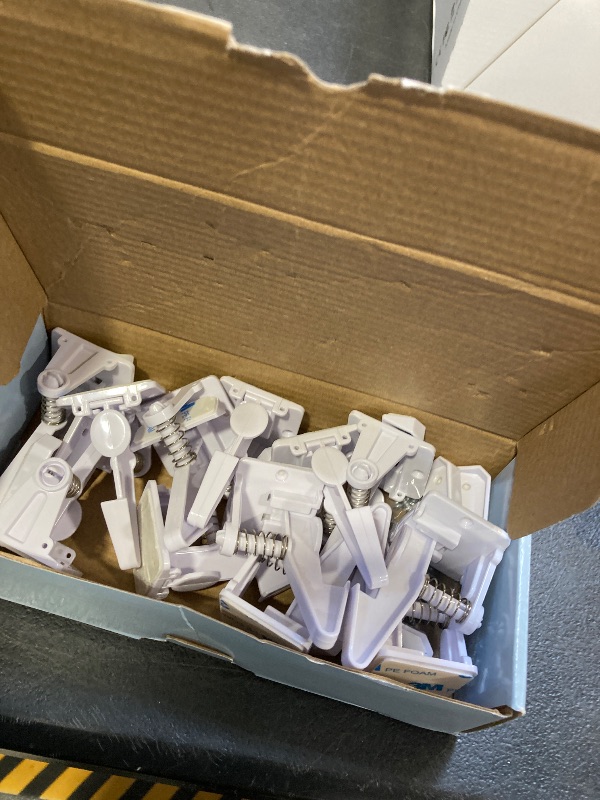 Photo 1 of 12 Pack Cabinet Locks Child Safety | Baby Safety Cabinet Locks NO Drilling 3M Adhesive Baby Proof Drawer Lock Child proofing cabinets latches for Kids Latch for Drawers & Door Child Safety Locks