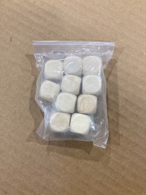 Photo 1 of 10 Pcs Wooden Dice, 6 Sided Blank Dice Round Corner Cube DIY Graffiti Crafts Toy Board Game Party Supplies Standard Game Dices (1.8cm)