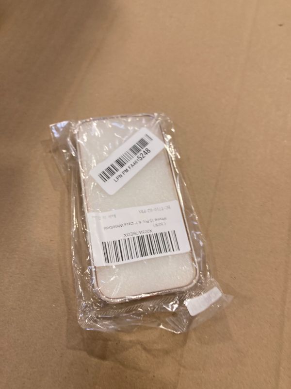 Photo 1 of Fingic for iPhone 15 Pro Case[with 360°Rotatable Ring Holder Stand][Support Magnetic Car Mount][Shiny Plating Gold] Slim Thin Soft TPU Shockproof Protective Case for iPhone 15 Pro for Women Men,White