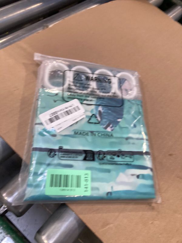 Photo 1 of Final Friday Green Beach Sea Turtle Shower Curtain Nautical Teal Theme Fabric Bathroom Blue Ocean Decor with Grommets and Hooks 36 x 72 Inch Blue