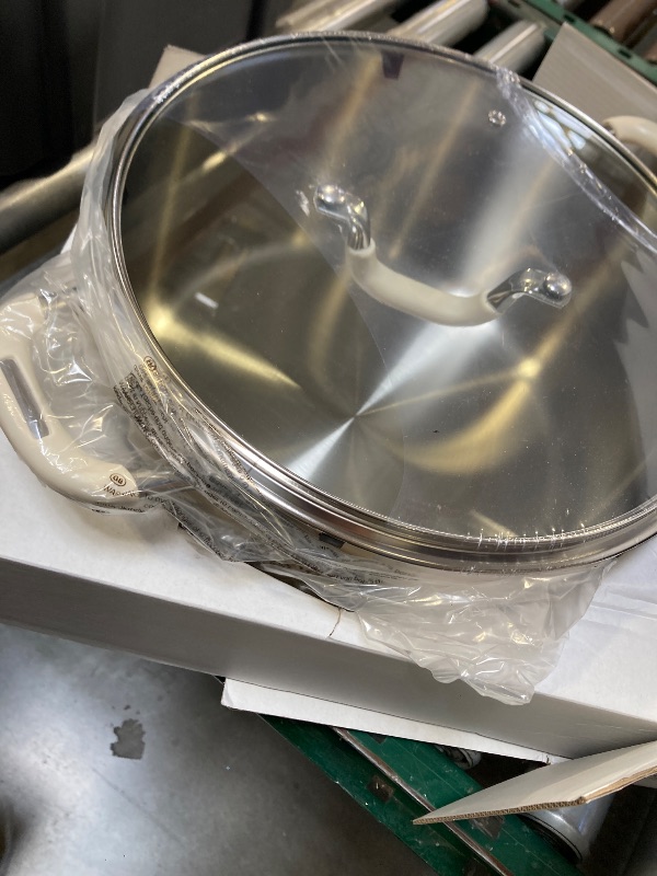 Photo 1 of 12 Quart Tri-Ply Stainless Steel Stock Pots with Lid, BEZIA Induction Soup Pot with Lid, Large Kitchen Cooking Pots with Silicone Handle, Compatible with All Cooktops, Free of PTFE/PFOA/PFOS