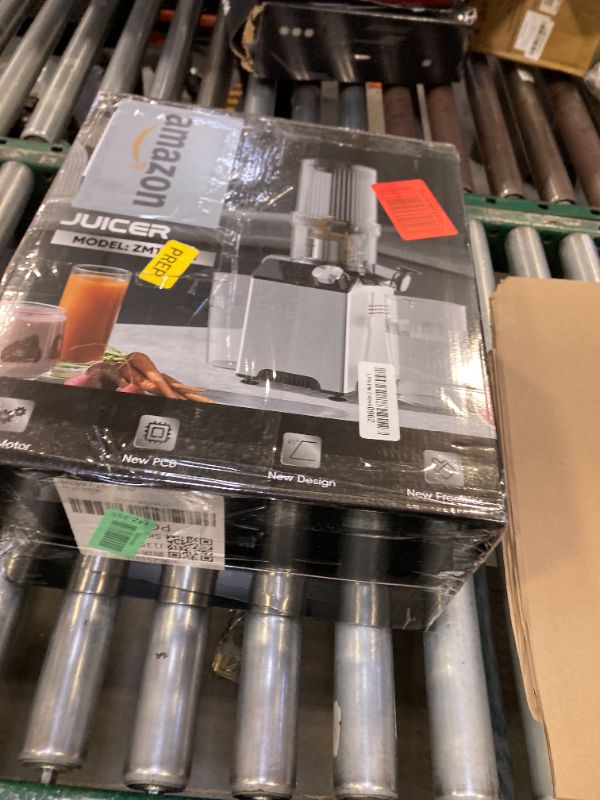 Photo 1 of WHUTO Cold Press Juicer, Wide Feed Chute Juicer Machines, Stainless Steel Slow Masticating Juicers Easy to Clean, Vegetables & Fruits Juice Extractor, High Juice Yield, Gray Knob