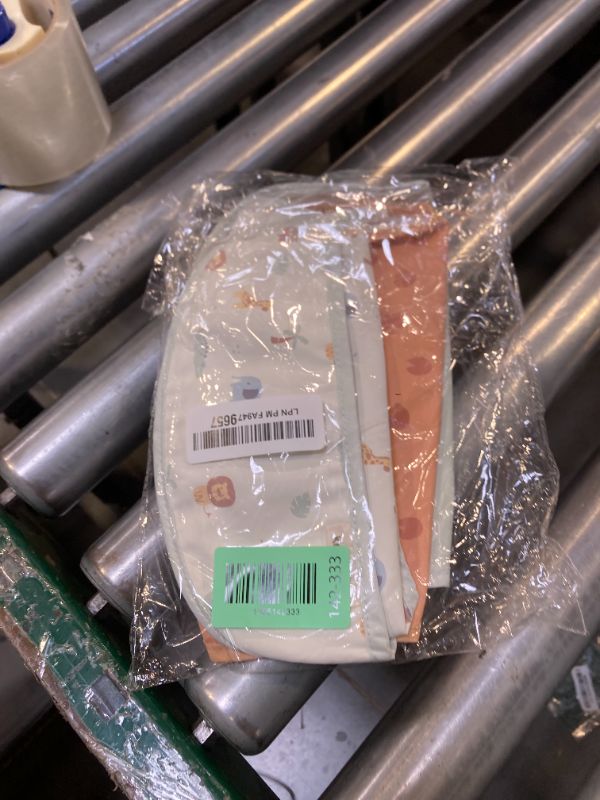 Photo 1 of 3-Pack Waterproof Baby Bibs for Eating - Lightweight Toddler Feeding Bibs with Large Food Catcher, Mess Proof, Food-Grade Baby Eating Essentials, Easy to Put On & Clean (Wilderness)