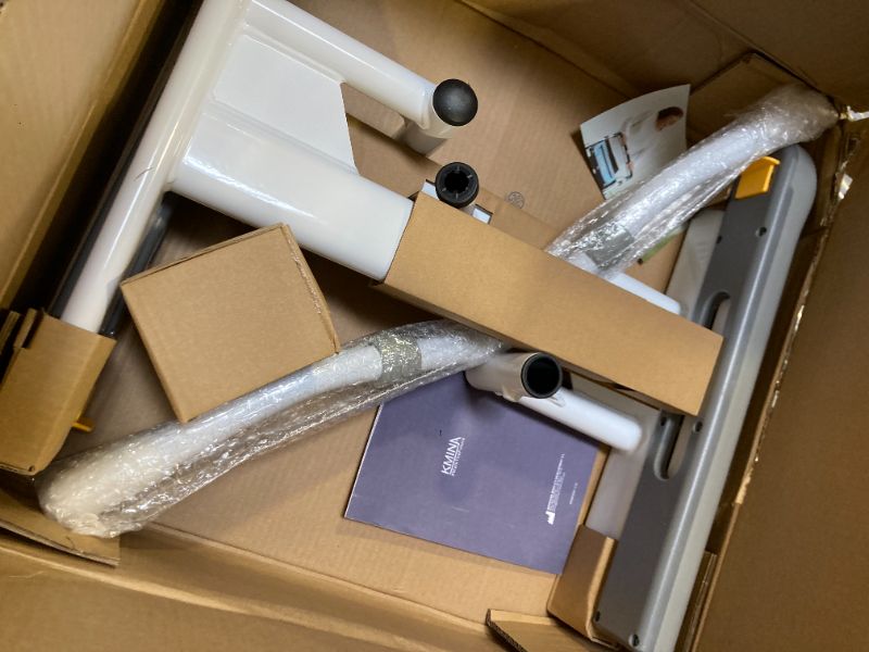 Photo 1 of KMINA Toilet Safety Rails for Seniors, Heavy Duty Frame with Handles, Adjustable Height and Width, Handicap Grab Bars