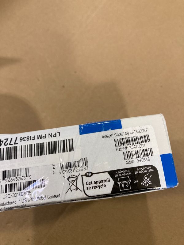 Photo 1 of Intel Core i5-13600KF Desktop Processor 14 cores (6 P-cores + 8 E-cores) - Unlocked