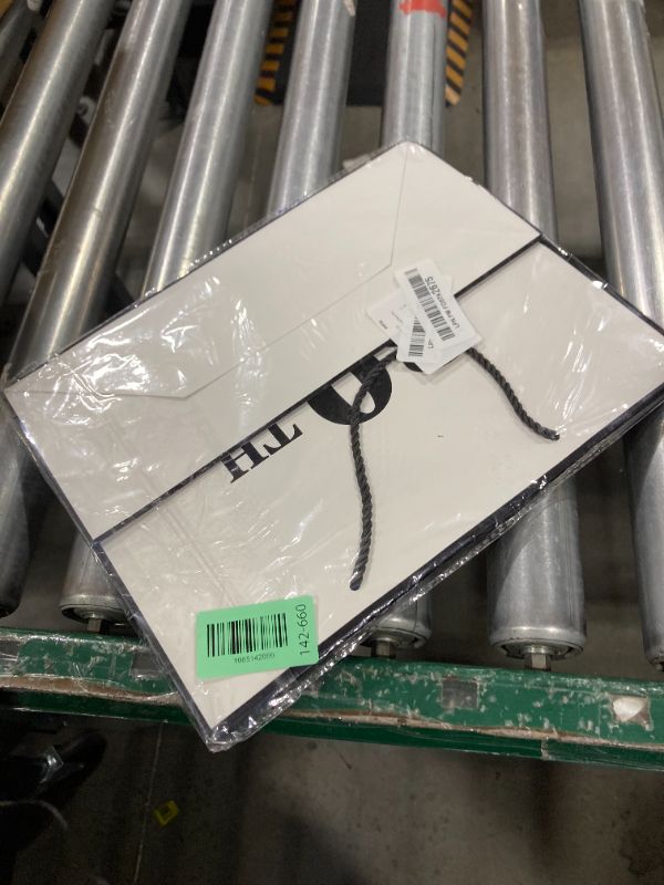 Photo 1 of 30th Birthday White Black Large Gift Bag with Card and Tissue Paper, Metallic Printing Keepsake Gift Vintage Bag for Men Women, 1995 Wife Husband 30 Year Old Party Paper Bag for Gifts Wrapping.