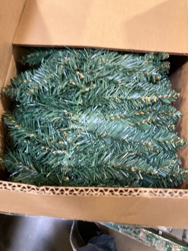 Photo 1 of 2 Pack Pre- Christmas Garland, 9FT Battery Operated Garland with 50 LED Lights, Christmas Lighted Garland for Stair Mantle Indoor Outdoor