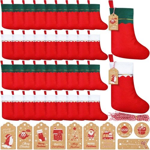 Photo 1 of 160 Pcs Christmas Stockings Bulk Set Include 60 10 Inch Felt Stockings 