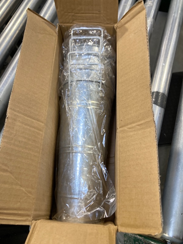 Photo 1 of 4 PCS Galvanized Metal Vases for Flowers, 9 Inch Farmhouse Rustic French Flower Bucket with Handles, Rustic Style Metal Flower Holder for Cut Flowers, Country Wedding, Table Centerpiece Decorations