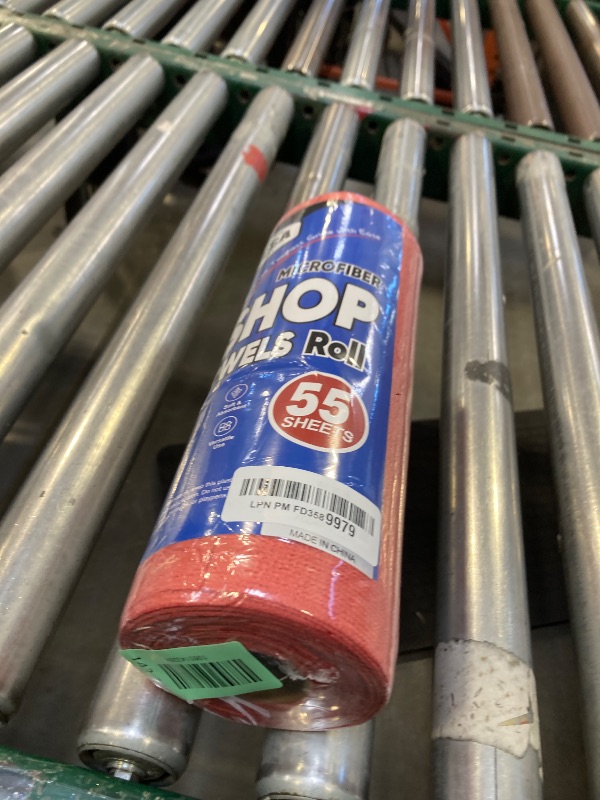 Photo 1 of AIDEA Microfiber Cleaning Cloth Roll, Red Shop Towels 55 Sheets Washable, Microfiber Towels for Cars, Shop Rags Reusable Paper Towel for Automotive, Workshop, House, Kitchen, Cleaning Supplies11×9"