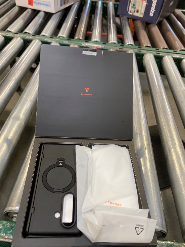 Photo 1 of TORRAS 360 Spin Magnetic Stand for Galaxy Z Fold 7 Case, MIL-Grade Hinge Protection, Fit for Magsafe, 360 Kickstand & Ring Holder, Armor Hard Slim Case for Samsung Galaxy Z Fold 7, Black