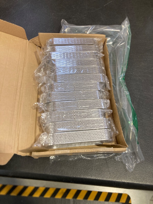 Photo 1 of 12Pack Oval Tart Rings Stainless Steel Perforated Tart Ring, Round Mousse Cake Ring Metal Pastry Mold for Baking Pastries, small fruit tartet crust 13cm, DIY Cooking