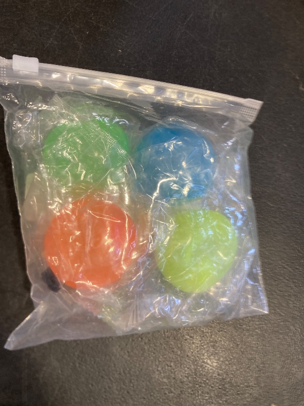 Photo 1 of 4pcs Sticky Balls Fidget Toys, Sticky Balls for Ceiling Sensory Balls Sticky Balls Sticky Glow Balls Squishy Stress Ball Glow in The Dark Ceiling Balls for Kids New Year's Gift