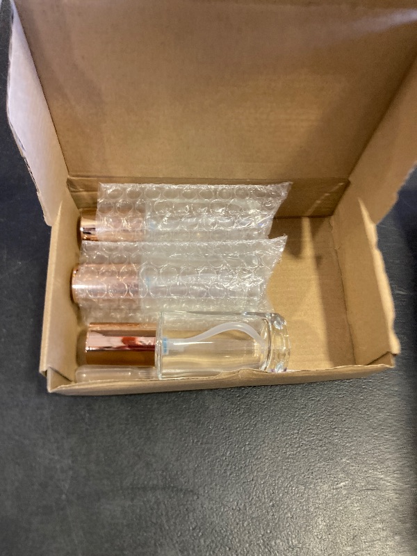 Photo 1 of 3 Pack 30ml/1oz Clear Glass Pump Bottle Empty Square Lotion Foundation Container Refillable Cosmetic Dispenser with Press Pump for Essence Emulsion Cleanser Body Cream - Golden Lid