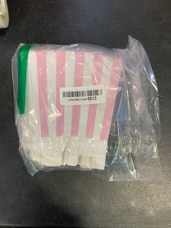 Photo 1 of 40 Pcs Paper Pink Popcorn Boxes, Pink Popcorn Bags with White Striped, Popcorn Boxes for Party, Popcorn Holders for Party Birthday Favor Supplies.(40 boxes small)