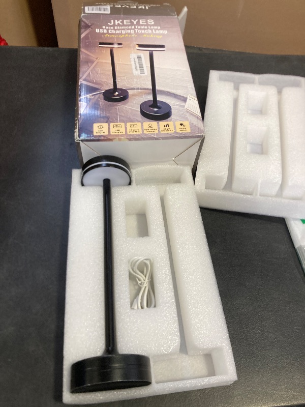 Photo 1 of 2PCS Cordless LED Rechargeable Table Touch Lamp,3 Color Stepless Dimming,Built-in 5000mAh Battery Table Light, Ambient Light for Restaurant Patio Office Dorm Terrace Outdoor Party Bar Cafe Desk(Black)