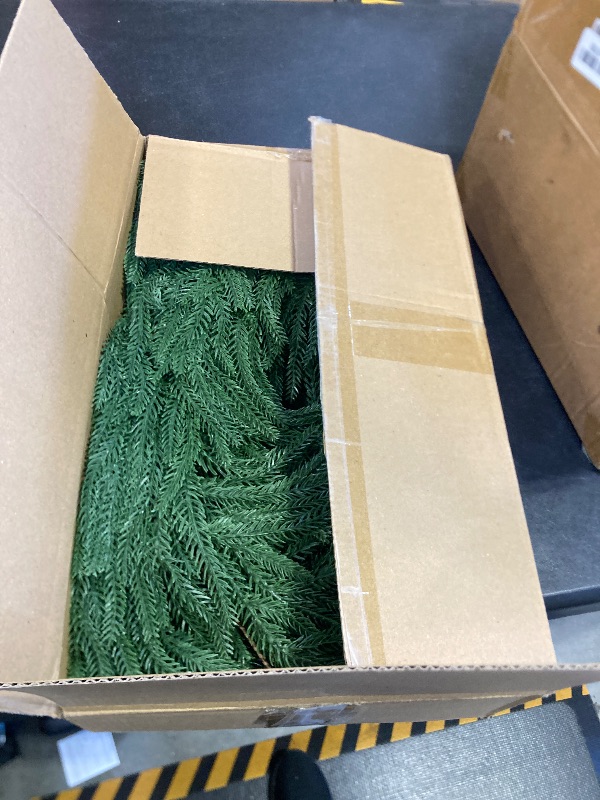 View 2 of 2 Pcs 6 Ft Norfolk Pine Garland, Artificial Dense Christmas Garland Ornaments, Real Touch Greenery Garland for Fireplace, Stairs, Table, Mantle, Wall, Indoor, Outdoor Christmas Decorations