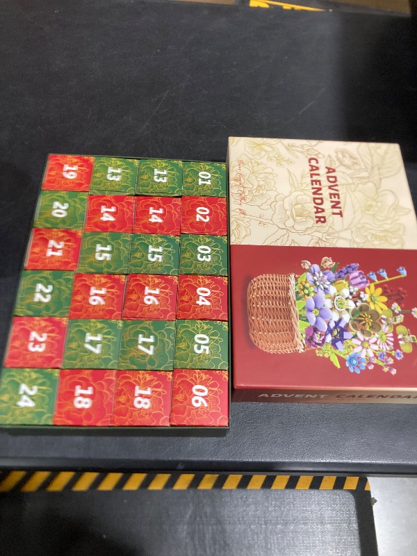 Photo 1 of 2025 Advent Calendar BIG Flower Christmas Building Blocks Gifts for Adult Countdown Advent Calendar Christmas Decoration