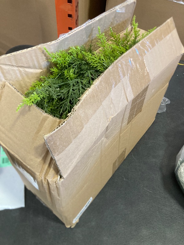 Photo 1 of 2PCS 9FT Christmas Cedar Garland Artificial Realistic Green Faux Real Touch Winter Pine Garland for Mantle Fireplace Wall Table Indoor Outdoor Decoraiton