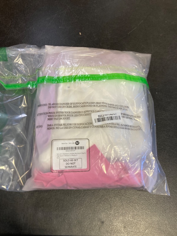 Photo 1 of 5 Pack: Womens Workout Gym Shorts Casual Lounge Set, Ladies Active Athletic Apparel with Zipper Pockets (Set 4, Medium)