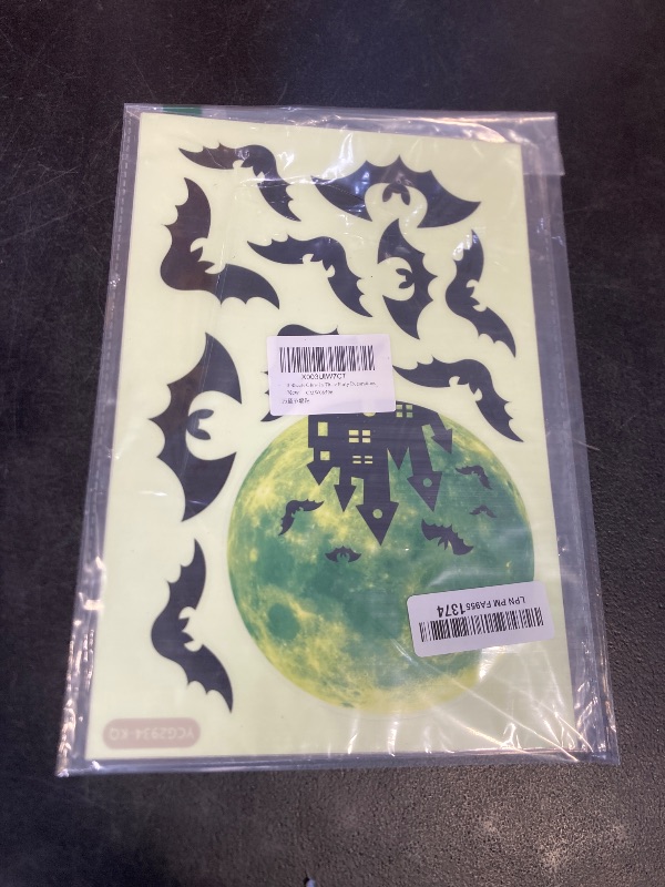 Photo 1 of 3 Sheets Glow in The Dark Halloween Window Clings Luminous Halloween Window Stickers Pumpkin Ghost Wall Decor Glowing Window Clings for Scary Halloween Theme Party Decorations