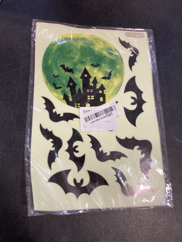 Photo 1 of 3 Sheets Glow in The Dark Halloween Window Clings Luminous Halloween Window Stickers Pumpkin Ghost Wall Decor Glowing Window Clings for Scary Halloween Theme Party Decorations