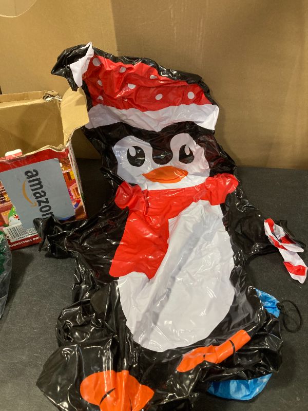 Photo 1 of GOOSH 7.5 FT Long Christmas Inflatable Gnomes Outdoor Decoration Blow Up Yard Three Gnomes Holding Hands with Built-in LEDs for Indoor Party Garden Lawn Decor sealed