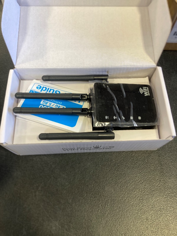 Photo 1 of 12880 Sq.Ft Range WiFi Extender Signal Booster Dual Band 5GHz/2.4GHz, 105-Device Compatibility, Simple Installation, WiFi Extender