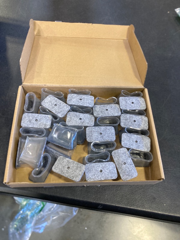 Photo 1 of 32 Pcs Rectangle Chair Leg Floor Protectors for Hardwood - Silicone Felt Furniture Pads, Scratch/Noise Reducing Covers, Large (Fit Perimeter 5" to 5-7/8")