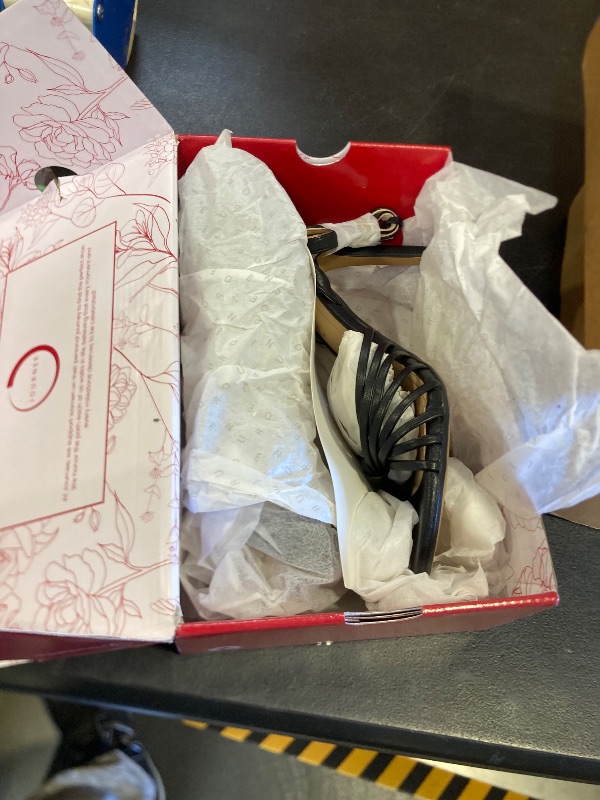 Photo 1 of Journee Womens Vanita Multi Strap Stiletto Open Toe Dress Sandals Black, 10