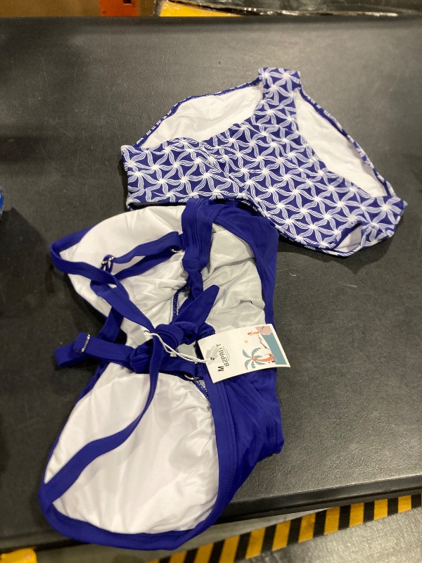 Photo 1 of B2prity Women's Ruched Tankini Suimsuits V Neck Wrap Tie Back Two Pieces Bathing Suit Tummy Control Swimwear medium