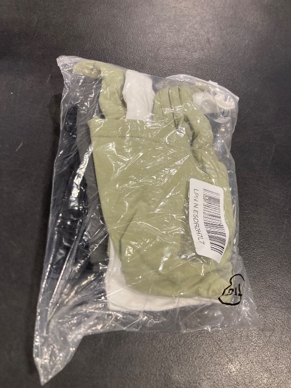 Photo 1 of 4 Pieces Women Basic Crop Tank Top Short Sleeveless Sports Crop Top (Dim Gray, Black, Dark Olive Green, White, 2X Large)